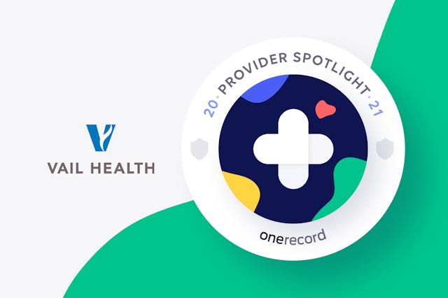 Vail Health OneRecord Provider Spotlight Medallion 